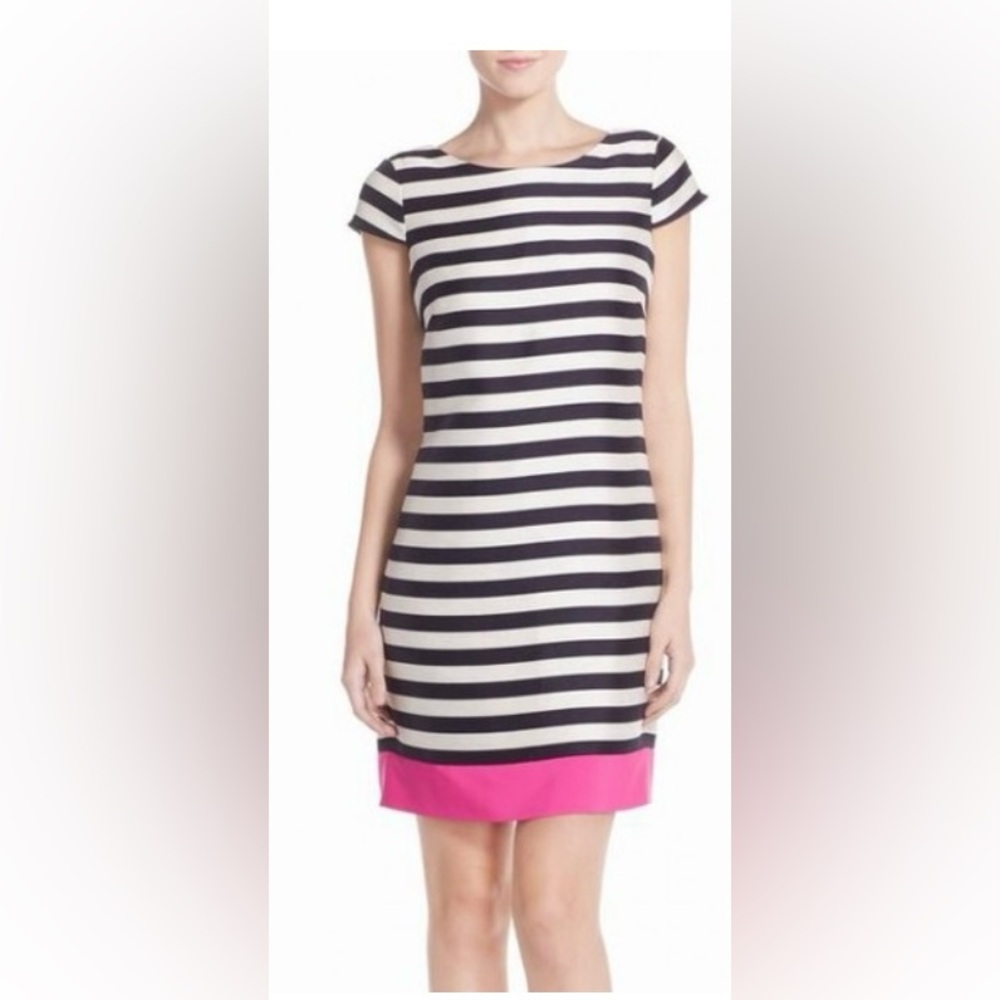 Eliza J Stripe Woven Shift Dress Size 6 NWOT